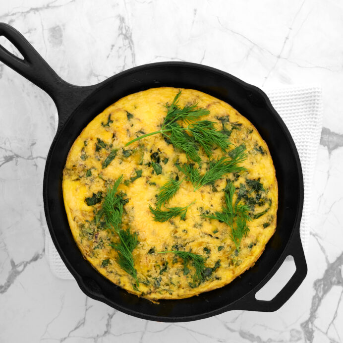 Image for Springy Frittata with Kale, Leeks, and Dill